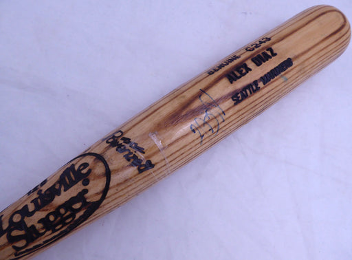 Alex Diaz Autographed Blonde Louisville Slugger 1995 Game Used Bat Seattle Mariners Cracked SKU #214047