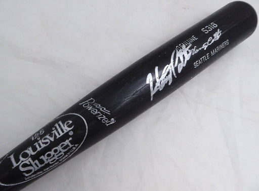 Henry Cotto Autographed Black Louisville Slugger Game Used Bat Seattle Mariners Light Use SKU #214071