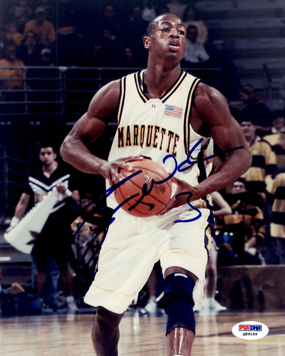 Dwyane Wade Autographed 8x10 Photo Marquette Golden Eagles PSA/DNA #Q89169