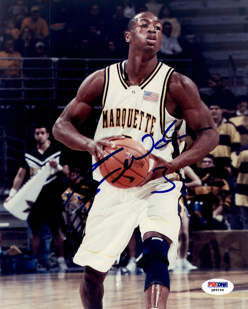 Dwyane Wade Autographed 8x10 Photo Marquette Golden Eagles PSA/DNA #Q89169