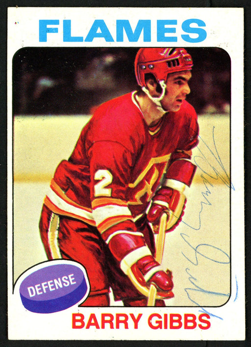 Barry Gibbs Autographed 1975-76 Topps Card #214 Atlanta Flames SKU #149965 - RSA
