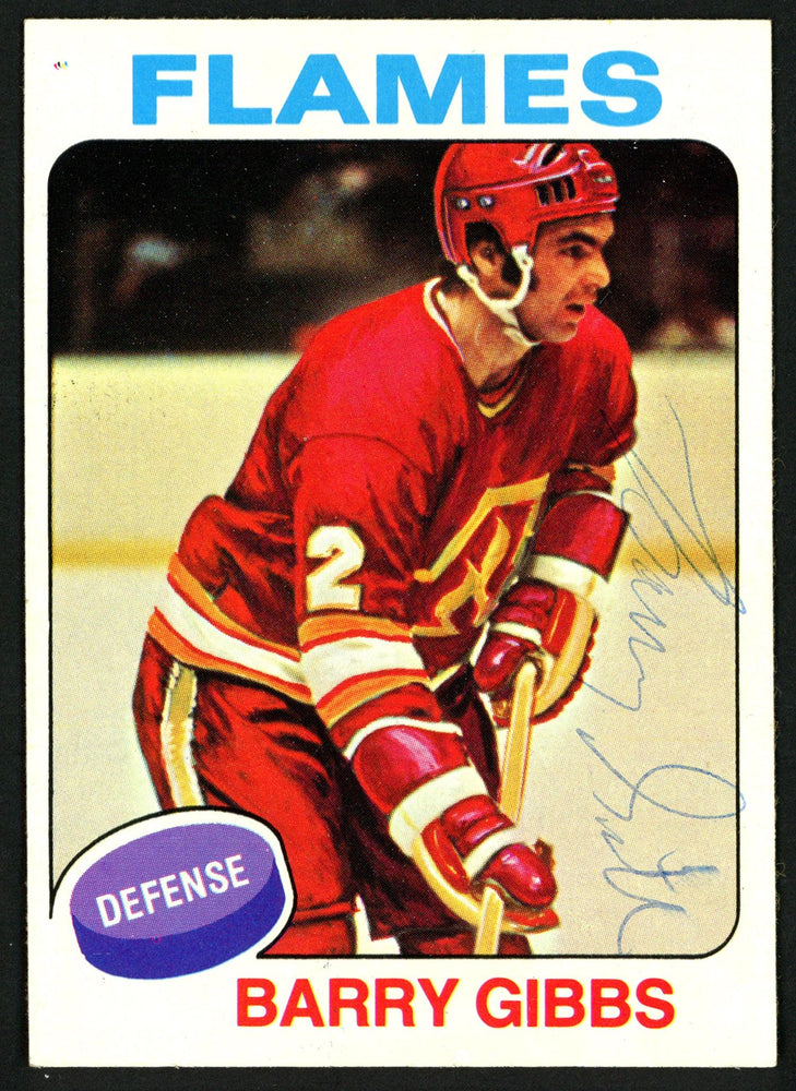 Barry Gibbs Autographed 1975-76 Topps Card #214 Atlanta Flames SKU #149966 - RSA