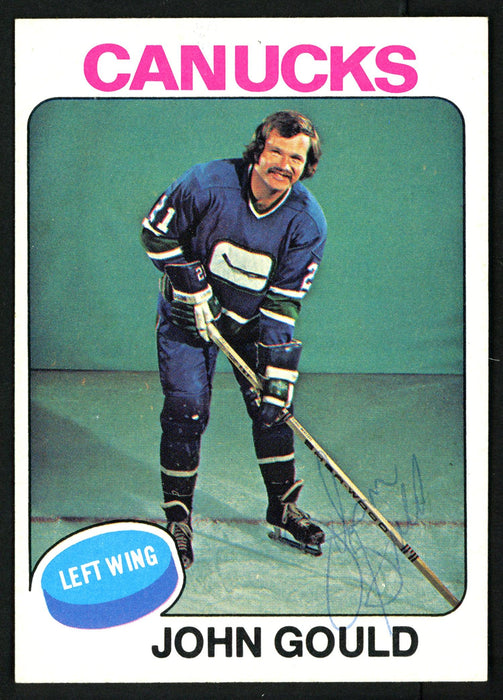 John Gould Autographed 1975-76 Topps Card #266 Vancouver Canucks SKU #149971 - RSA