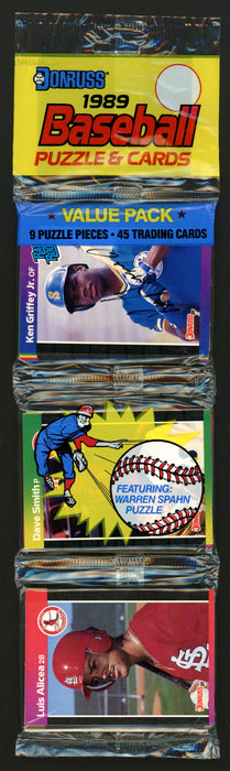 Ken Griffey Jr. Autographed 1989 Donruss Baseball Sealed Rack Pack Rookie Card #33 Seattle Mariners Vintage Beckett BAS #A31381 - RSA