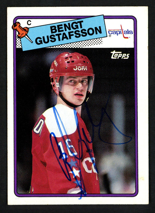 Bengt Gustafsson Autographed 1988-89 Topps Card #151 Washington Capitals SKU #152037 - RSA