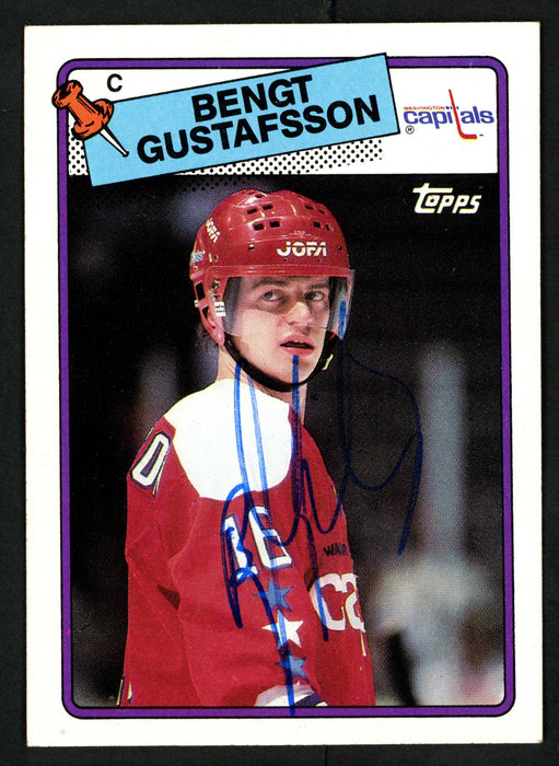 Bengt Gustafsson Autographed 1988-89 Topps Card #151 Washington Capitals SKU #152038 - RSA