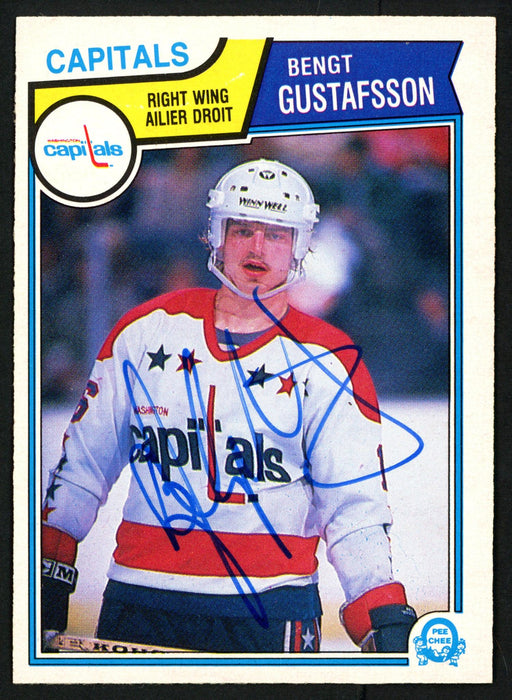 Bengt Gustafsson Autographed 1983-84 O-Pee-Chee Card #370 Washington Capitals SKU #151381 - RSA