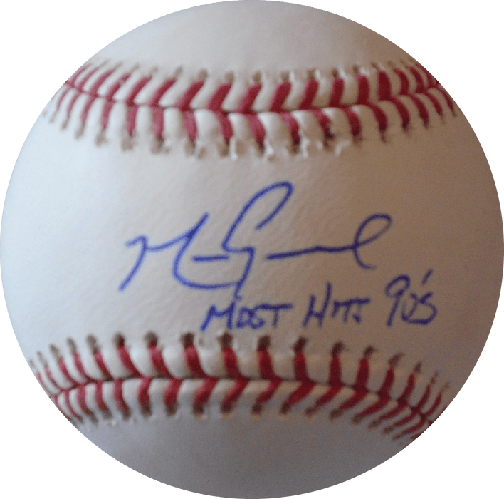 Mark Grace Autographed Official Major League Baseball (JSA) Most Hits in the 90's Inscription Included - RSA