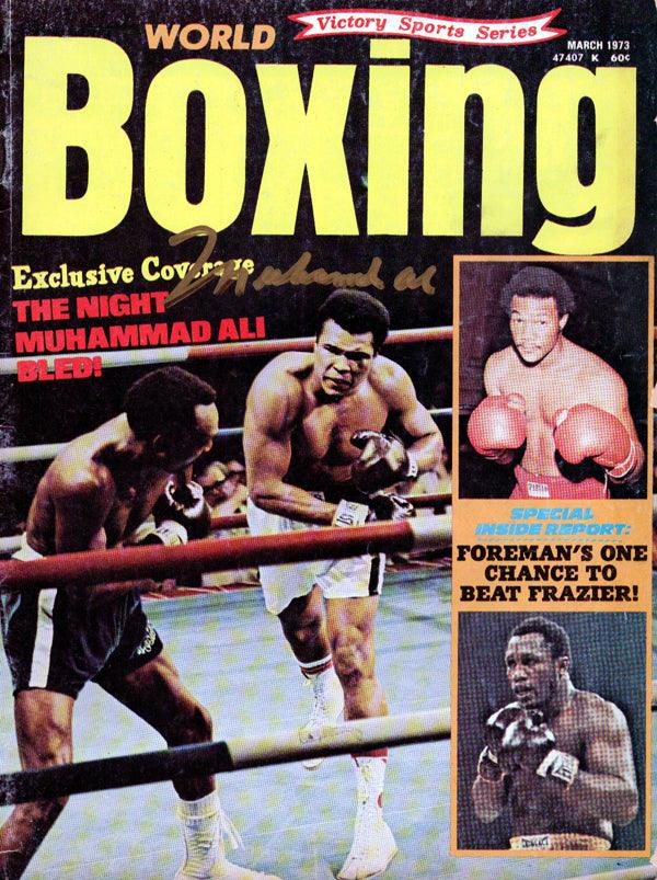 Muhammad Ali Autographed Boxing World Magazine Vintage PSA/DNA #H47564 - RSA