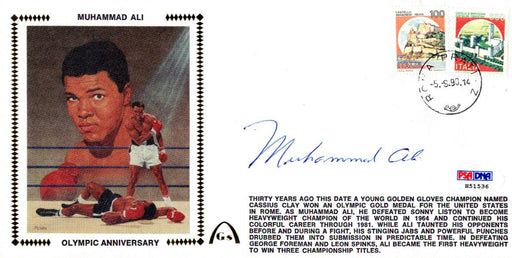 Muhammad Ali Autographed First Day Cover Vintage PSA/DNA #H51536 - RSA