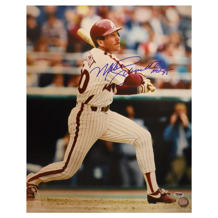 mike schmidt signed and inscribed hof 95 16x20 psa h92139 certificate of authenticity