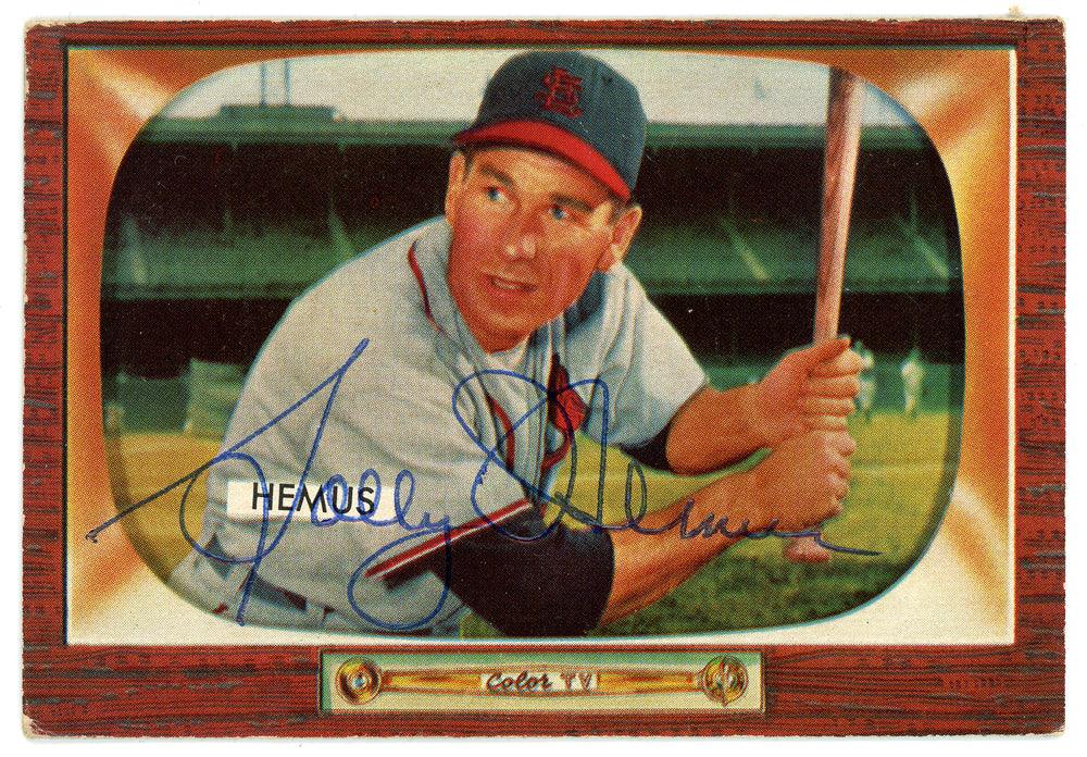 Solly Hemus Autographed 1955 Bowman Card #107 St. Louis Cardinals SKU #144591 - RSA