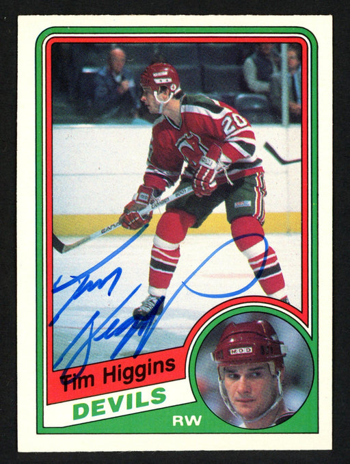 Tim Higgins Autographed 1984-85 O-Pee-Chee Card #111 New Jersey Devils SKU #151833 - RSA