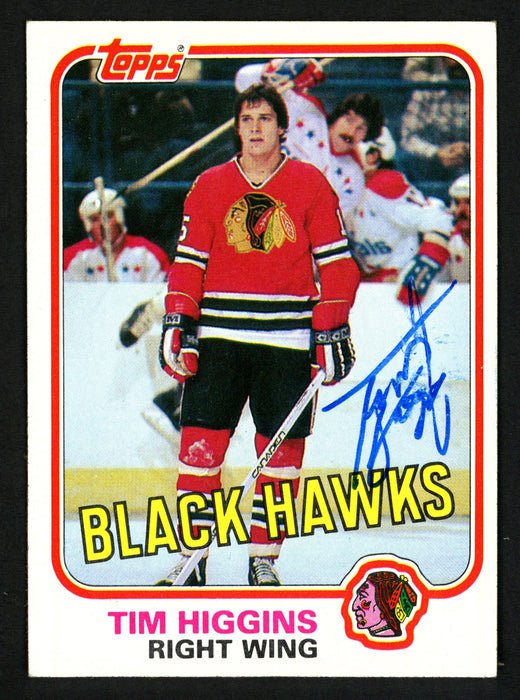 Tim Higgins Autographed 1981-82 Topps Card #69 Chicago Blackhawks SKU #153587 - RSA