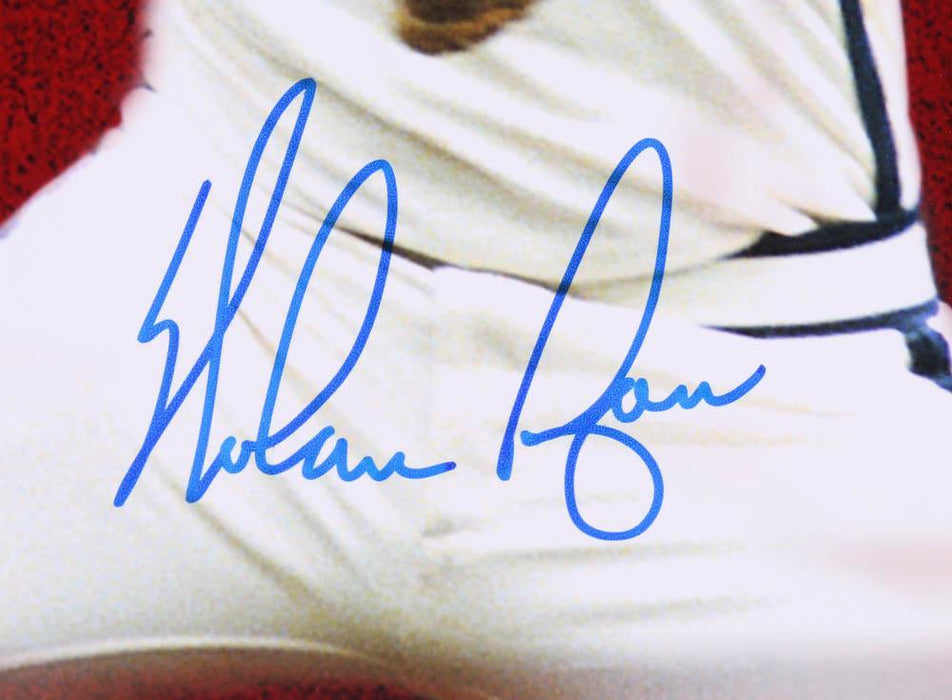 nolan ryanhakeem olajuwonearl campbell signed 16x20 legendary houston 34s photo aiv hou34 top view