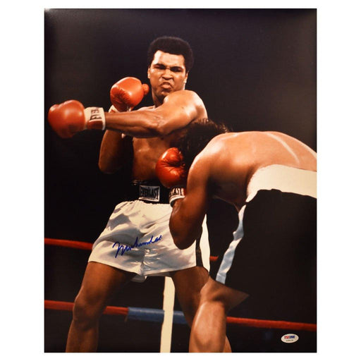 muhammad ali signed 16x20 follow through left psa loa i09116 certificate of authenticity
