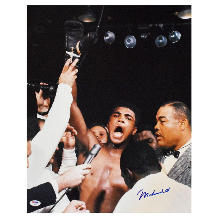 Muhammad Ali Signed 16x20 Right Arm Raised (PSA LOA I09140) - RSA