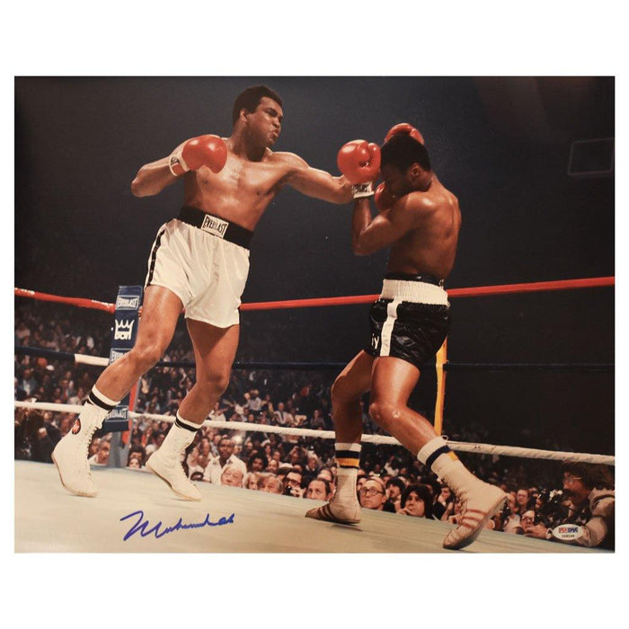 muhammad ali signed 16x20 left hand connects psa loa i09148 certificate of authenticity