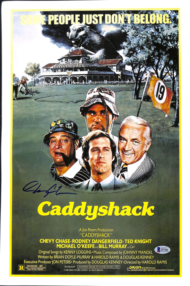 Chevy Chase Signed 11x17 Caddyshack Photo (Beckett) - RSA