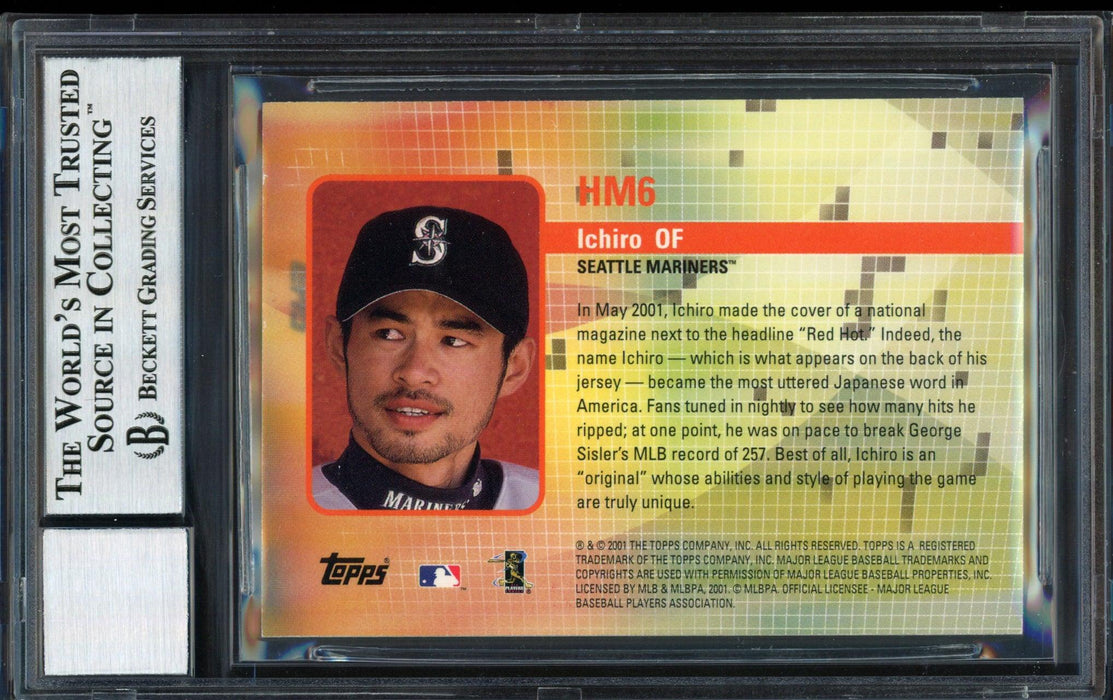 Ichiro Suzuki Autographed 2002 Topps Hobby Masters Card #HM6 Seattle Mariners Auto Grade 10 Beckett BAS #12490992 - RSA