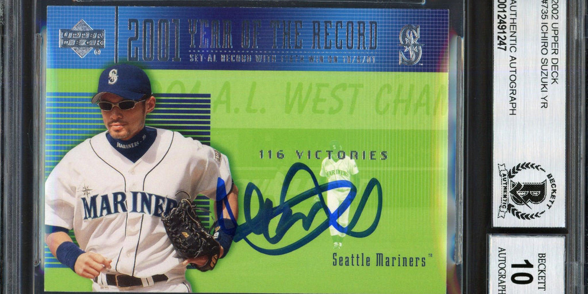 Ichiro Suzuki Autographed 2002 Upper Deck Year of the Record Card
