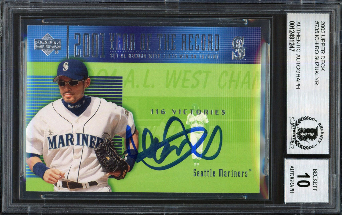 Ichiro Suzuki Autographed 2002 Upper Deck Year of the Record Card