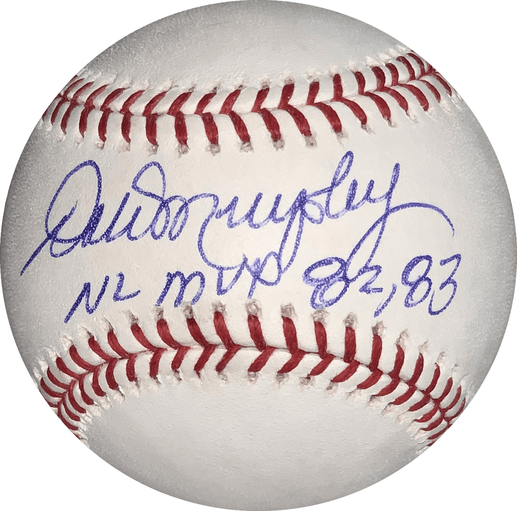 Dale Murphy Autographed Official Major League Baseball (JSA) 82,83 NL MVP Inscription - RSA