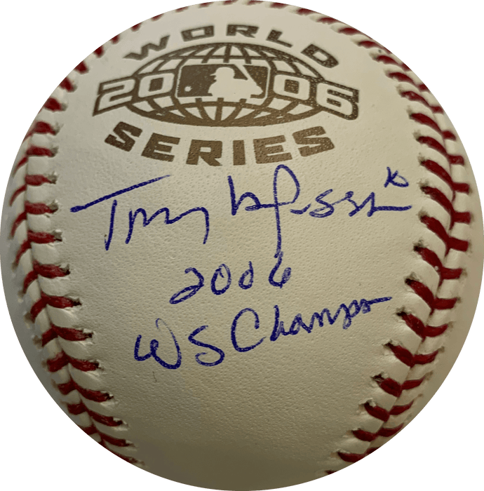 Tony LaRussa Autographed Rawling 2006 Cardinals World Series Official Major League Hall of Fame Baseball (JSA) w/ Rare Inscription! - RSA