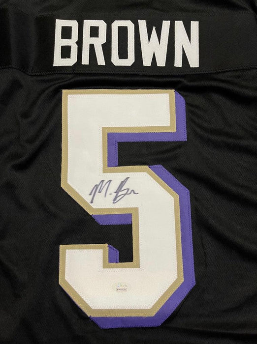 Marquise Brown Signed Baltimore Black Football Jersey (JSA) - RSA