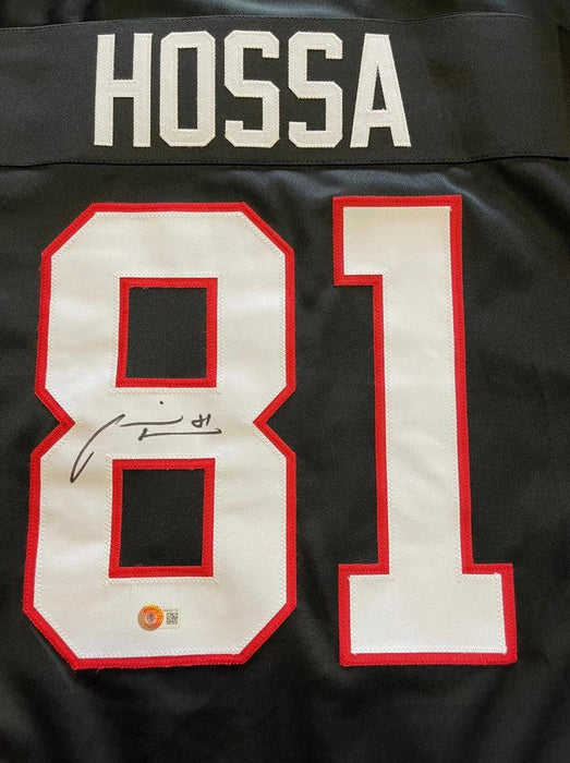 Marian Hossa Signed Chicago Black Hockey Jersey (Beckett) - RSA