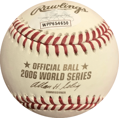Jim Edmonds Autographed 2006 World Series Official Major League Baseball (JSA) - RSA