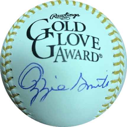 Ozzie Smith Autographed Official Major League Gold Glove Baseball (JSA) - RSA