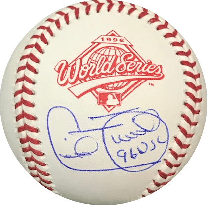 Cecil Fielder Autographed 1996 World Series Official Major League Baseball (PSA) WSC Inscription - RSA