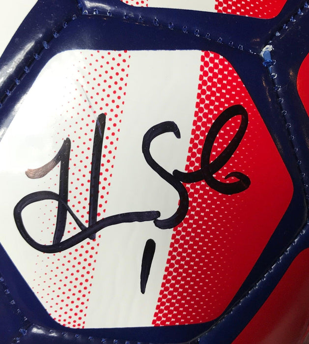 Hope Solo Autographed Full Size USA Soccer Ball Red/White/Blue (JSA) - RSA