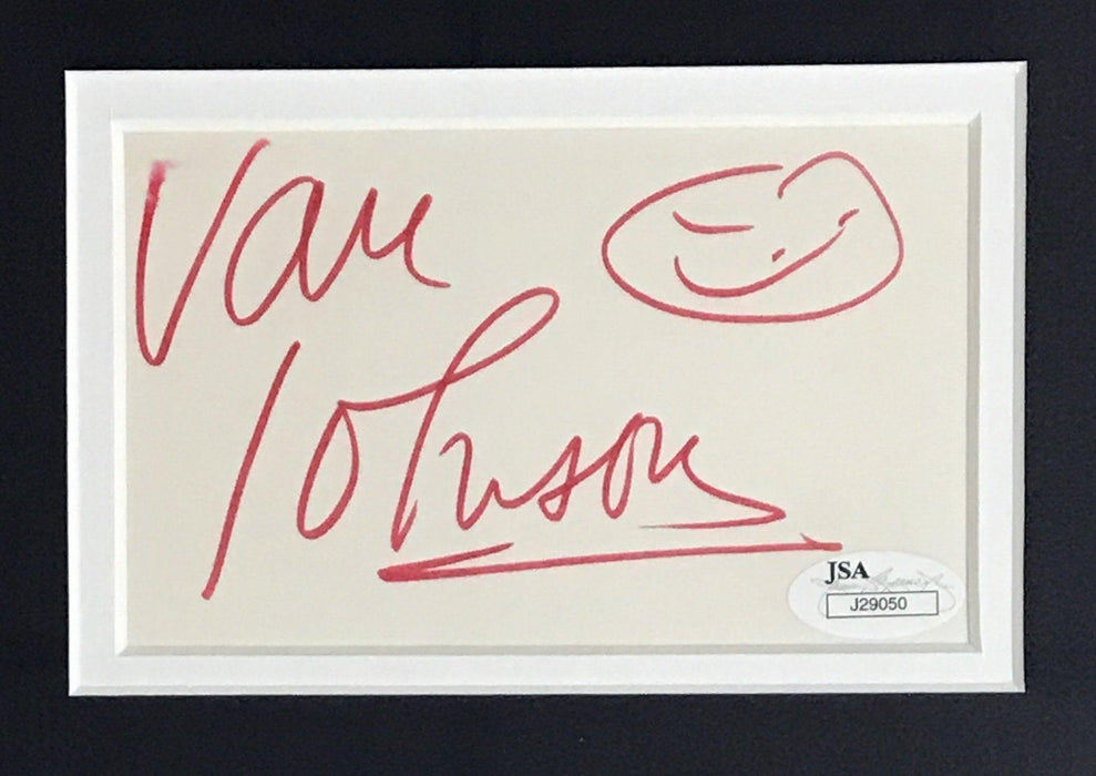 Van Johnson Signed Framed Autograph Display as The Minstrel from Batman (JSA J29050) - RSA