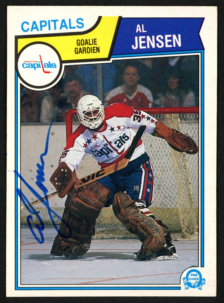 Al Jensen Autographed 1983-84 O-Pee-Chee Rookie Card #373 Washington Capitals SKU #151383 - RSA