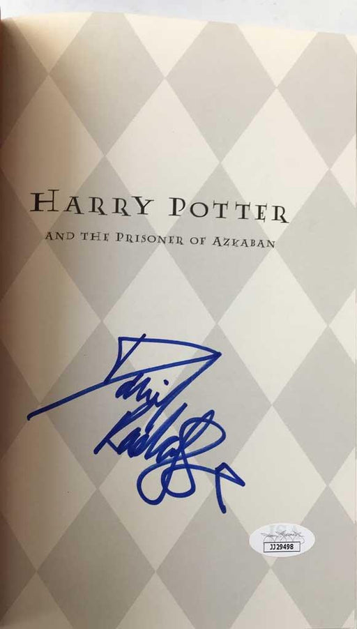daniel radcliffe signed harry potter ans the prisoner of azkaban book jsa jj29498 top view