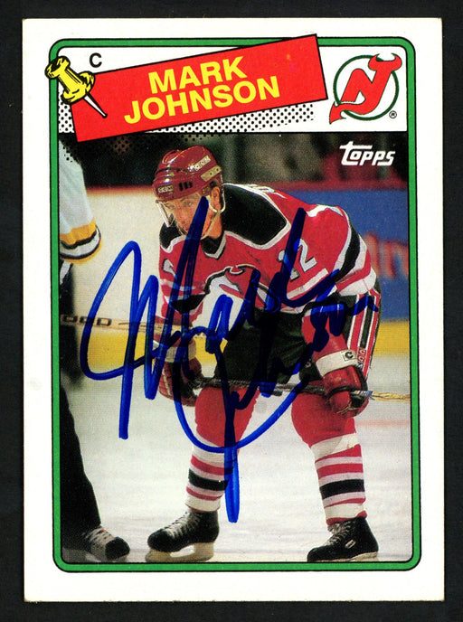 Mark Johnson Autographed 1988-89 Topps Card #45 New Jersey Devils SKU #152022 - RSA