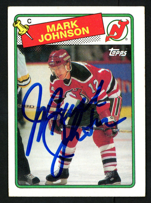 Mark Johnson Autographed 1988-89 Topps Card #45 New Jersey Devils SKU #152023 - RSA