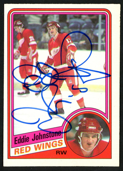 Ed "Eddie" Johnstone Autographed 1984-85 O-Pee-Chee Card #55 Detroit Red Wings SKU #151787 - RSA