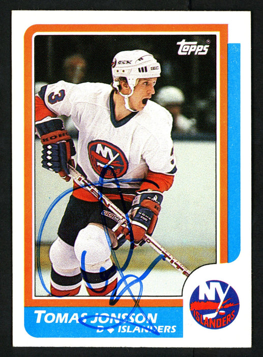 Tomas Jonsson Autographed 1986-87 Topps Card #78 New York Islanders SKU #151942 - RSA