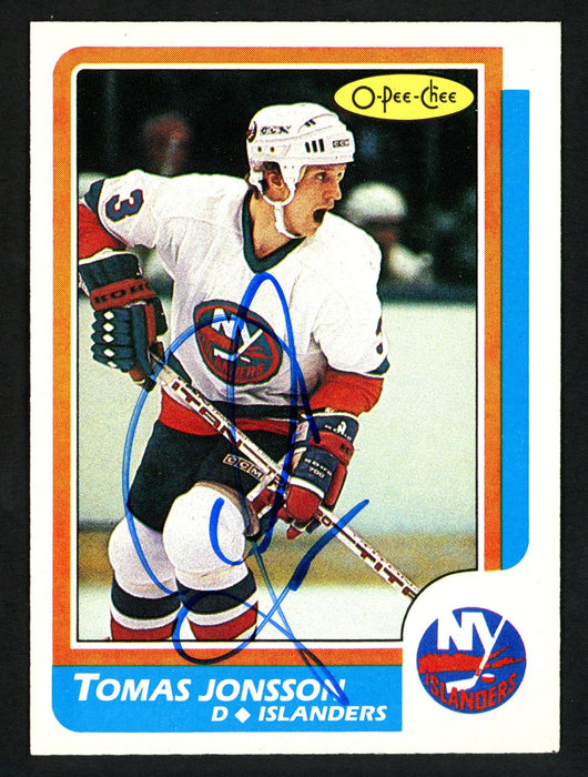 Tomas Jonsson Autographed 1986-87 O-Pee-Chee Card #78 New York Islanders SKU #151941 - RSA