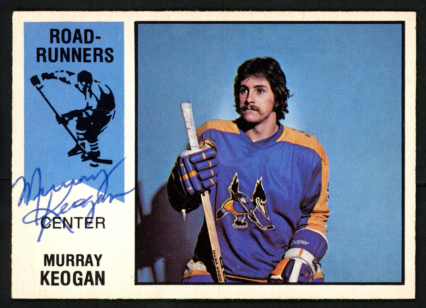 Murray Keogan Autographed 1974-75 WHA O-Pee-Chee Card #44 Phoenix Roadrunners SKU #151918 - RSA