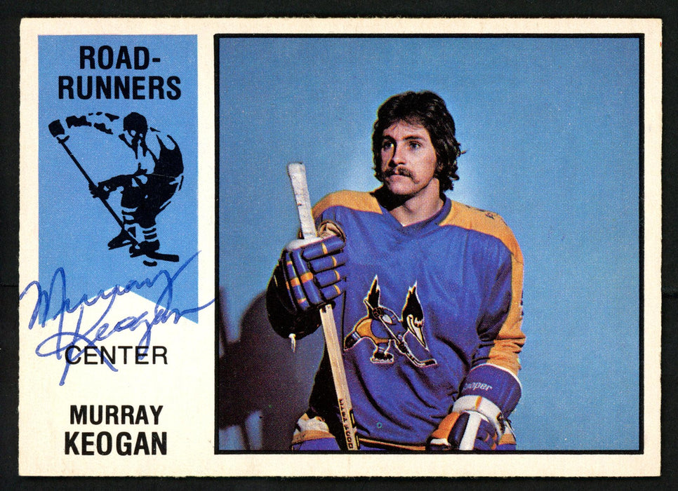 Murray Keogan Autographed 1974-75 WHA O-Pee-Chee Card #44 Phoenix Roadrunners SKU #151918 - RSA