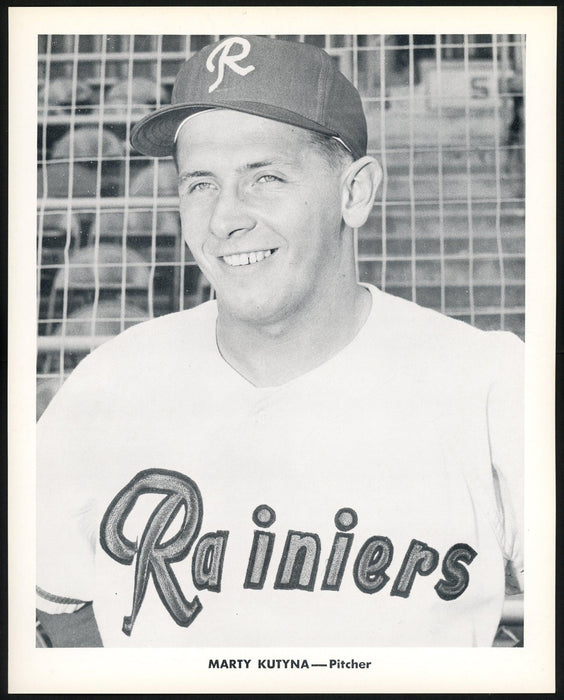 Marty Kutyna 1956-59 Seattle Rainiers Popcorn 8x10 Premium Card SKU #151539 - RSA