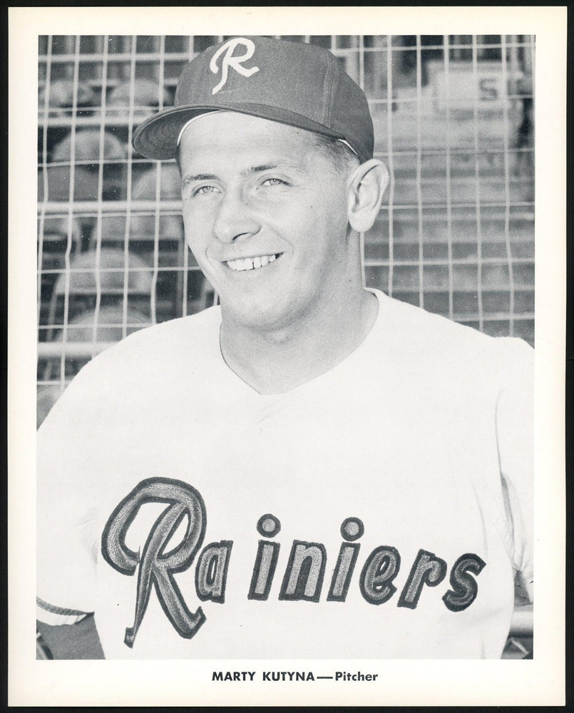 Marty Kutyna 1956-59 Seattle Rainiers Popcorn 8x10 Premium Card SKU #151539 - RSA