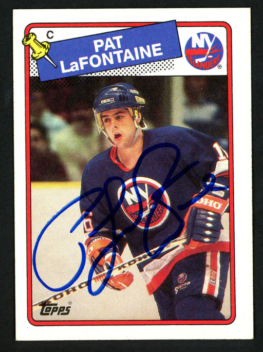 Pat LaFontaine Autographed 1988-89 Topps Card #123 New York Islanders SKU #152033 - RSA
