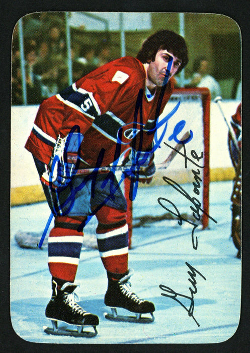 Guy Lapointe Autographed 1976-77 Topps Glossy Card #17 Montreal Canadiens SKU #151895 - RSA