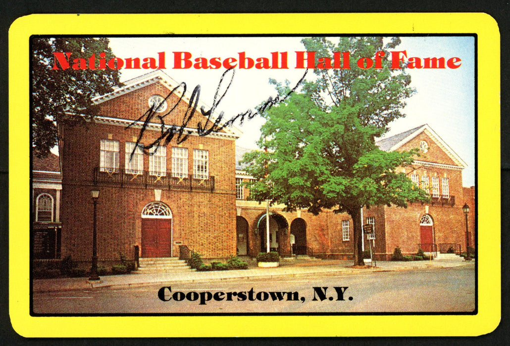 Bob Lemon Autographed Cooperstown HOF Playing Card Cleveland Indians SKU #149913 - RSA