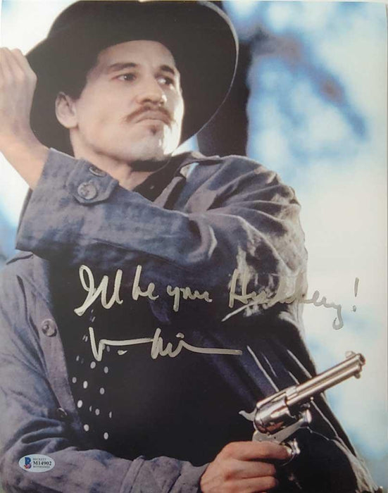 val kilmer signed and inscribed im your huckleberry 11x14 photo bas m14902 certificate of authenticity